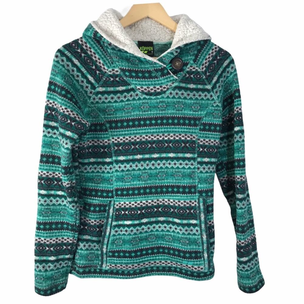 Koppen Women’s Nordic Print Knit Fleece Ho…